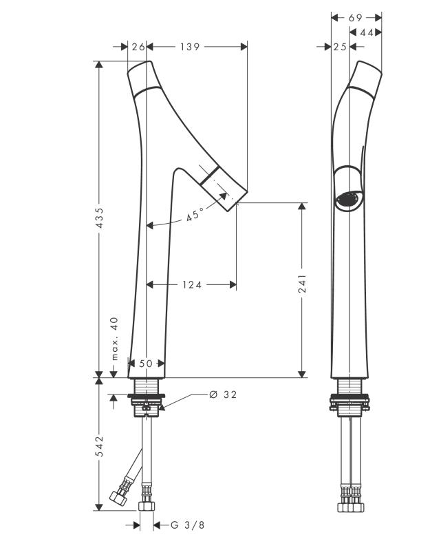 Vòi lavabo Axor Starck Organic | 12013000