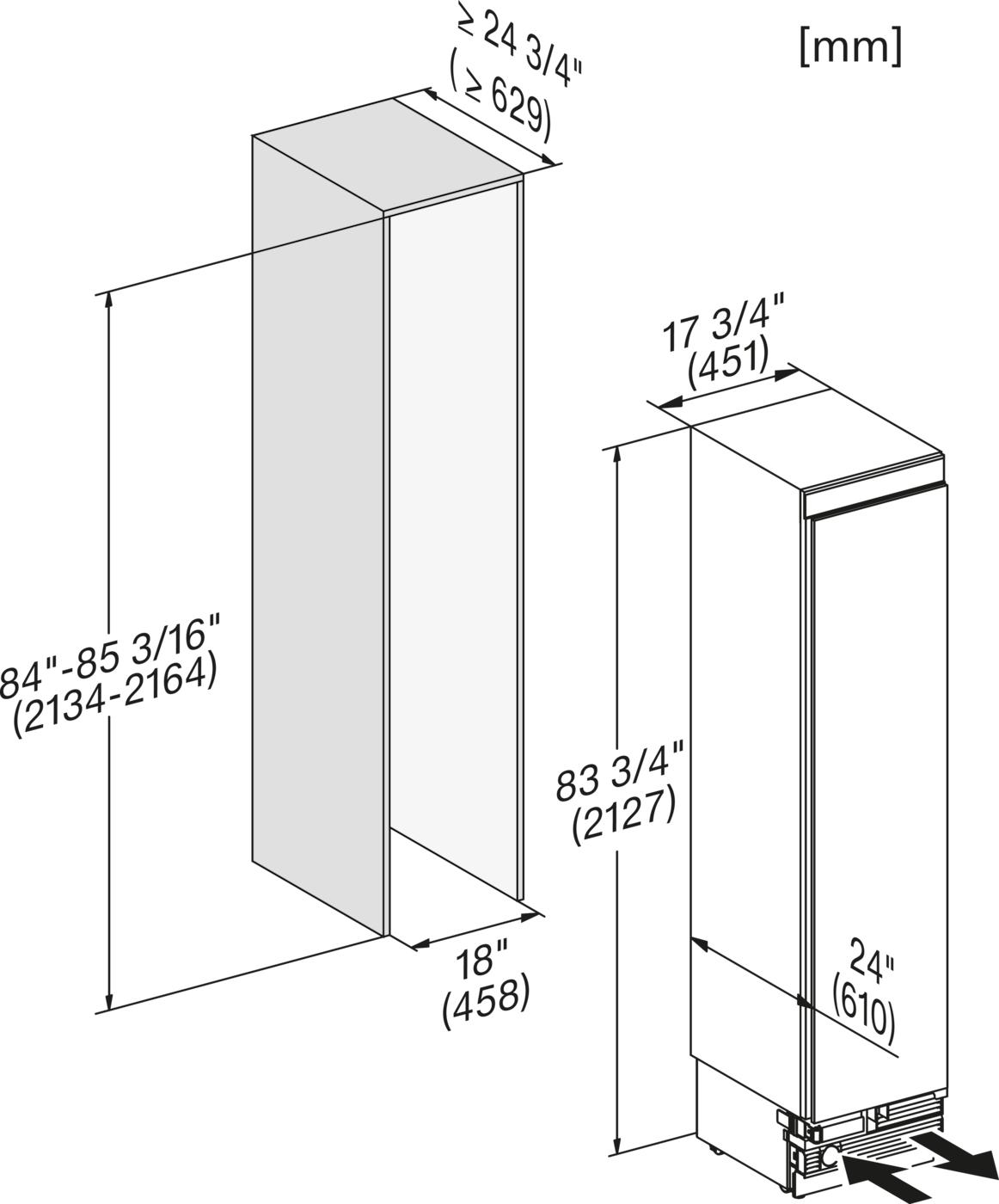 Tủ đông âm tủ Miele Mastercool | F 2413 Vi
