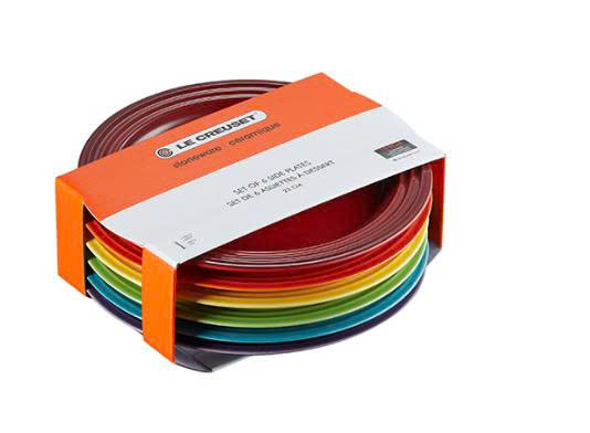 Bộ 6 đĩa ăn Le Creuset rainbow | 22cm