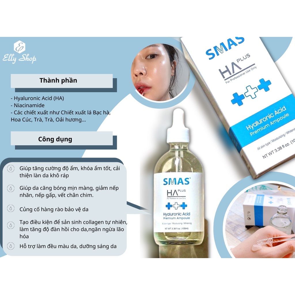 TINH CHẤT SMAS HA PLUS - HYALURONIC ACID