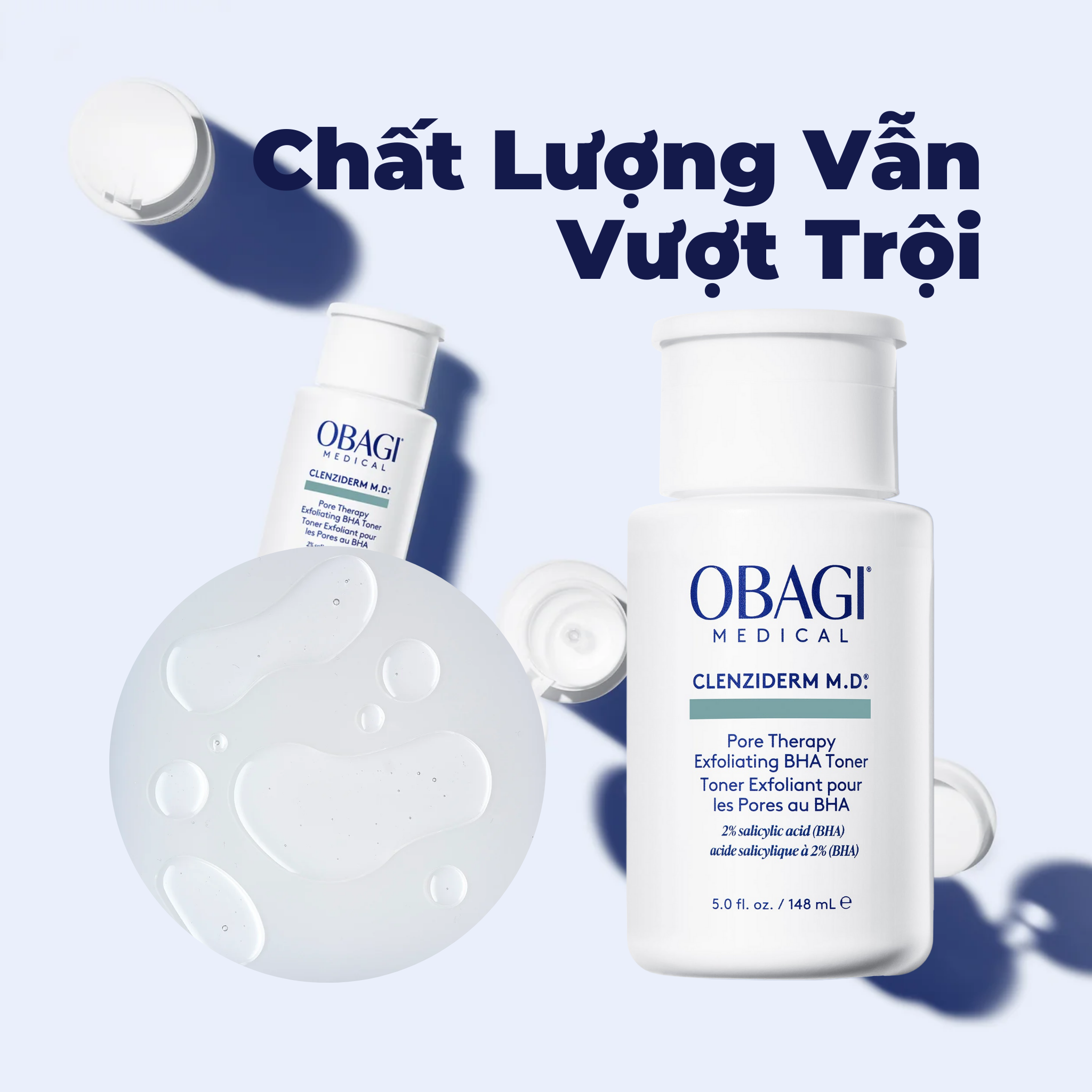 Dung dịch Obagi Clenziderm MD Pore Therapy BHA 2% - Tẩy Tế Bào Chết, Hỗ Trợ Giảm Mụn
