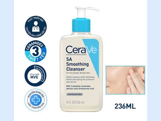 Sữa rửa mặt CeraVe SA Smoothing Cleanser 236ml