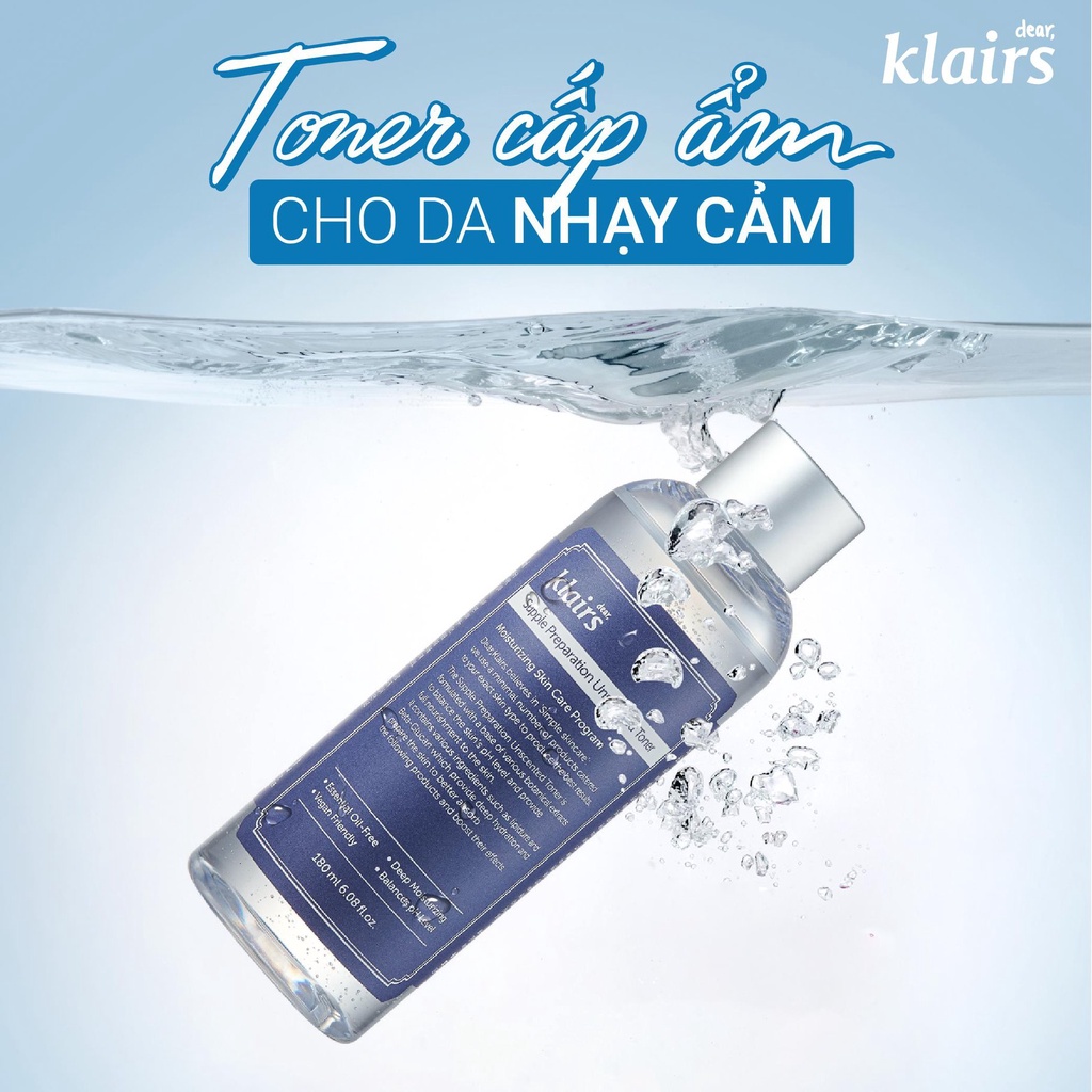 TONER KLAIRS UNSCENTED KO MÙI