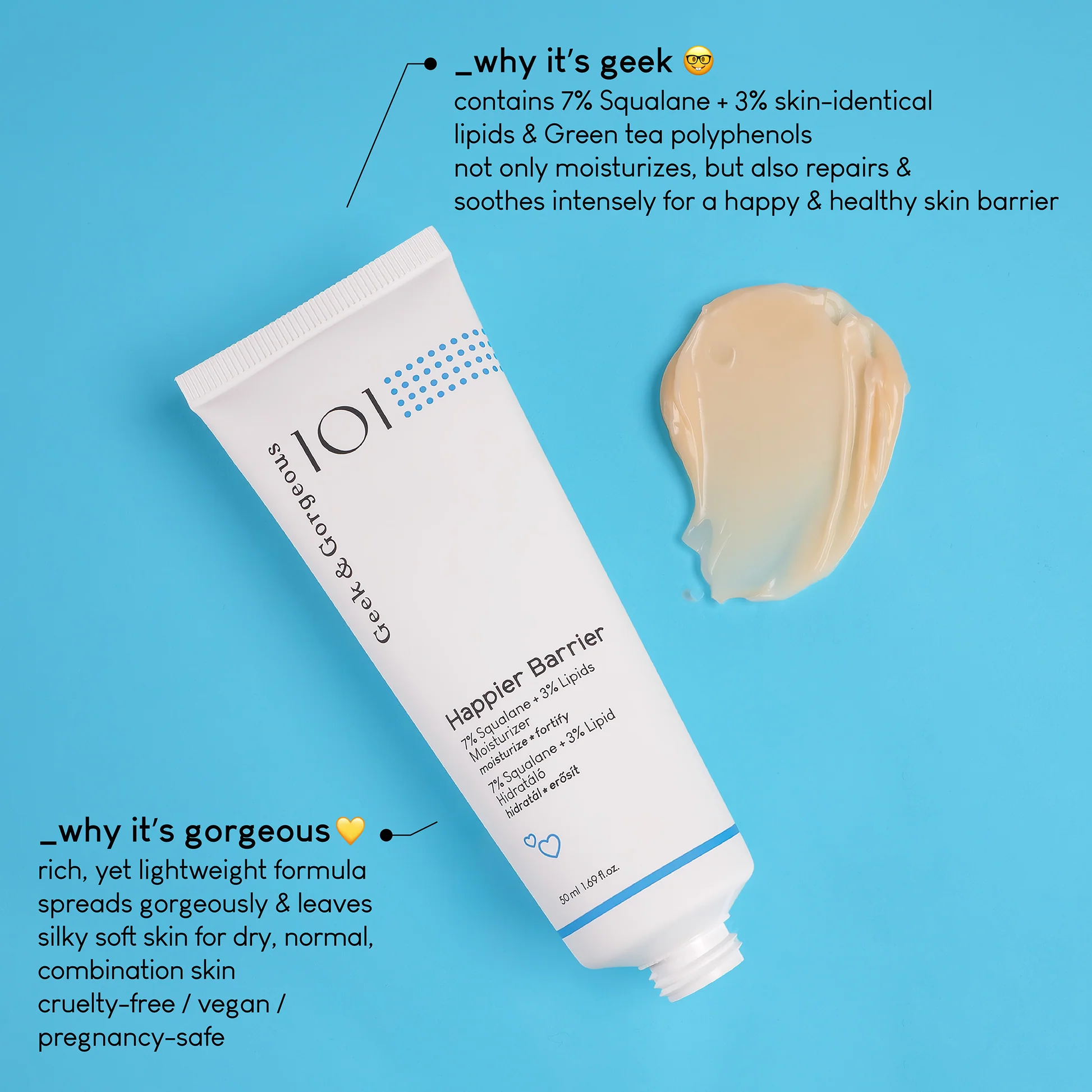 Kem Dưỡng Phục Hồi Geek & Gorgeous Happier Barrier 50ml