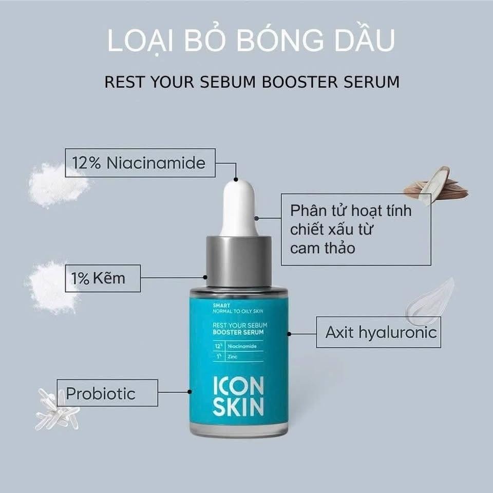 Tinh Chất ICON SKIN 12% Niacinamide Booster Serum 30ml