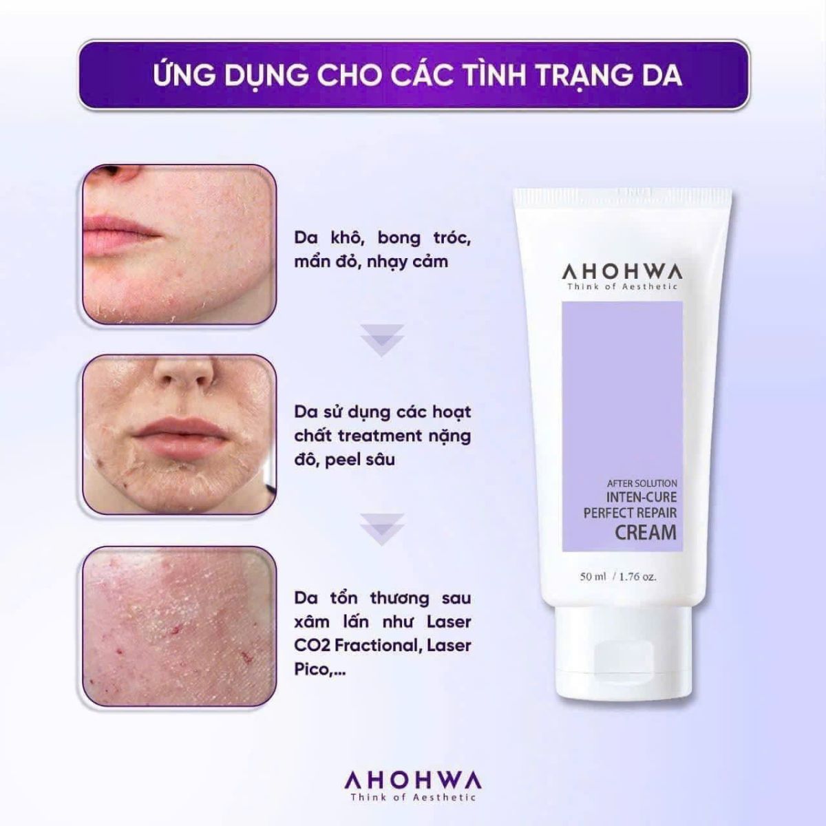Kem Dưỡng Ahohwa Inter-Cure Perfect Repair Cream B5 12ml - Phục Hồi Da Chuyên Sâu