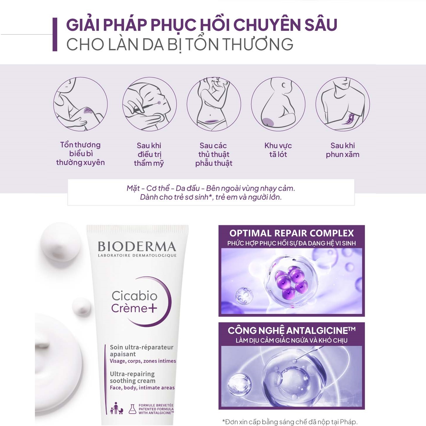 Kem Dưỡng Bioderma Cicabio Crème 40ml - Phục Hồi Và Làm Dịu Da
