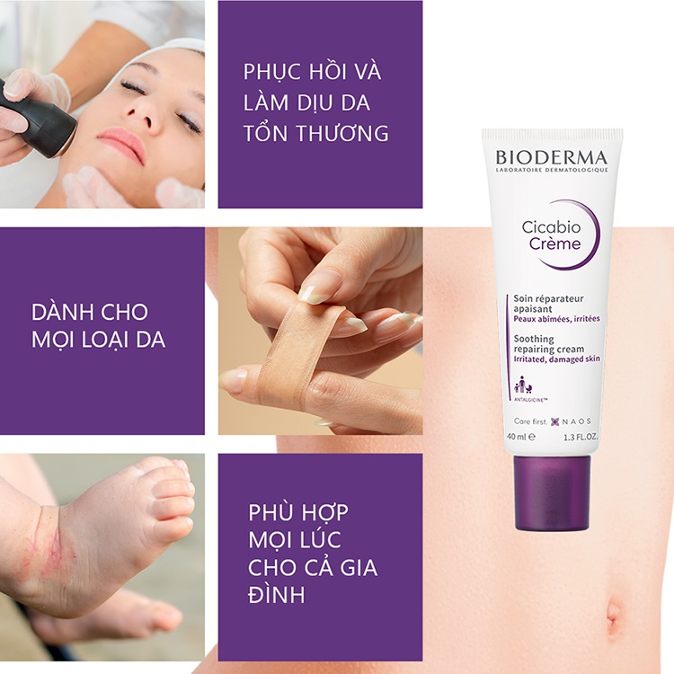 Kem Dưỡng Bioderma Cicabio Crème 40ml - Phục Hồi Và Làm Dịu Da