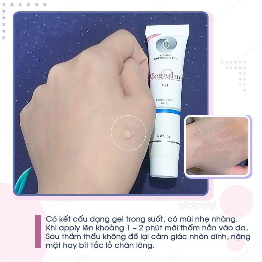 Gel Megaduo Giảm Mụn, Mờ Thâm Azelaic Acid + AHA 15g