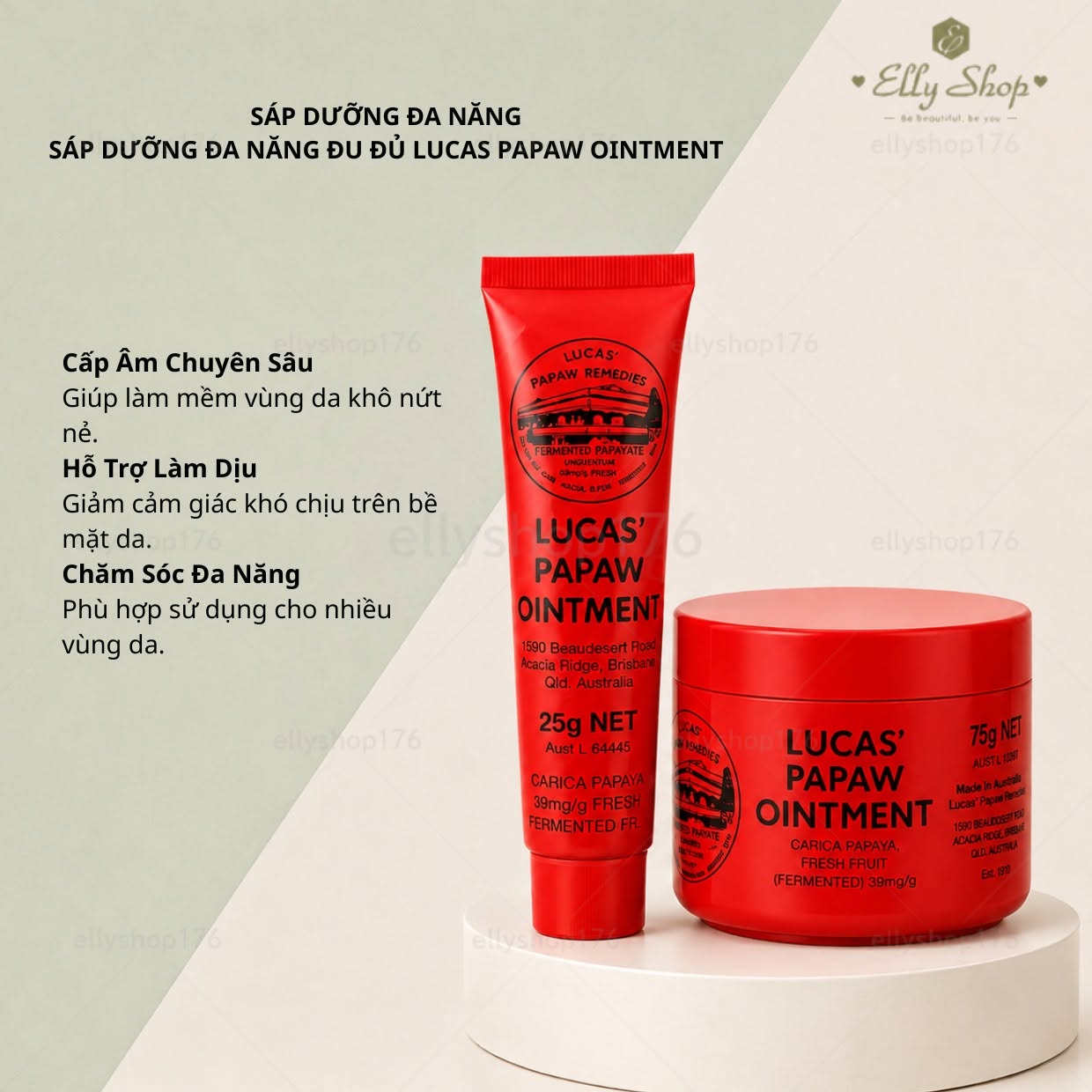 Kem Dưỡng Đa Năng Lucas Papaw Ointment – Chiết Xuất Đu Đủ Tự Nhiên