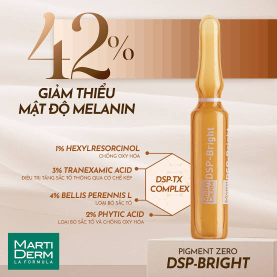 Tinh chất MartiDerm Pigment Zero DSP Bright Hộp 30 Ống - Xử Lý Sắc Tố