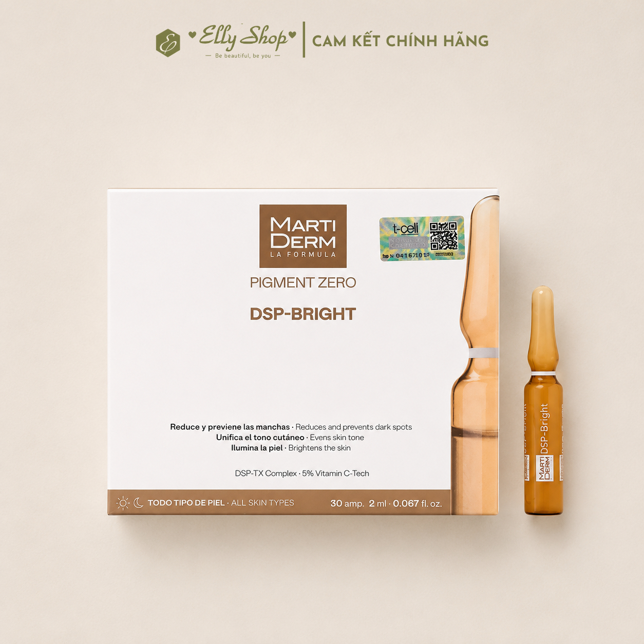 Tinh chất MartiDerm Pigment Zero DSP Bright Hộp 30 Ống - Xử Lý Sắc Tố