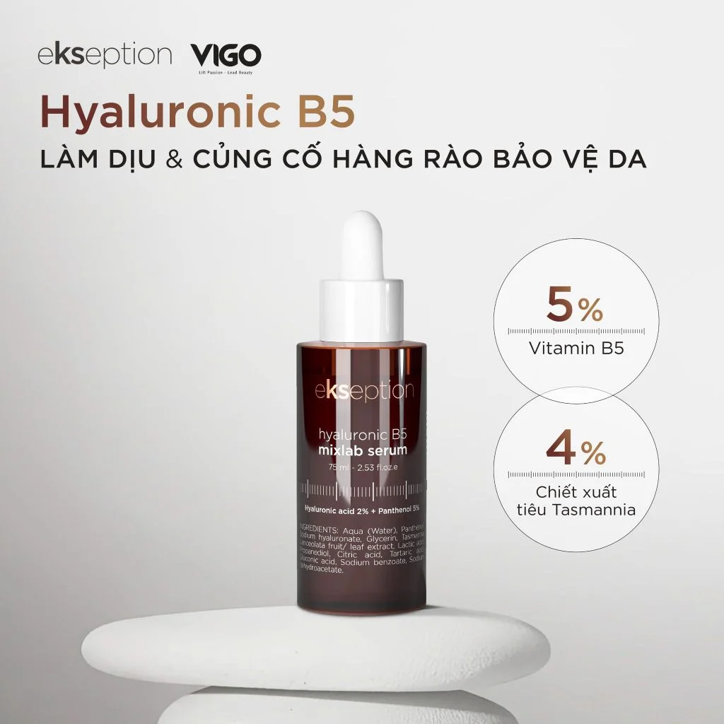 Tinh Chất Ekseption Hyaluronic B5 75ml -  Phục Hồi & Làm Dịu Da