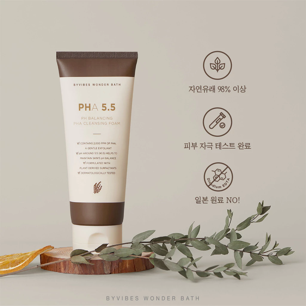 Sữa Rửa Mặt Byvibes Wonder Bath PHA 5.5 - Cân Bằng Da, Sạch Sâu Dịu Nhẹ 150ml