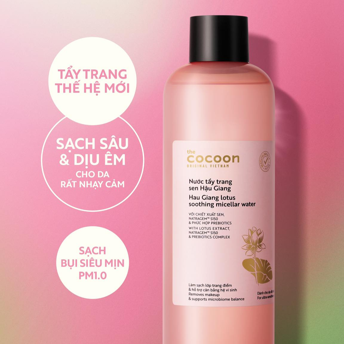 Nước Tẩy Trang Cocoon Sen Hậu Giang 500ml