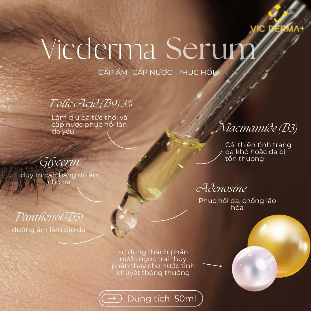 Tinh Chất Vic Derma B5 Phục Hồi, Cấp Ẩm Chuyên Sâu 50ml