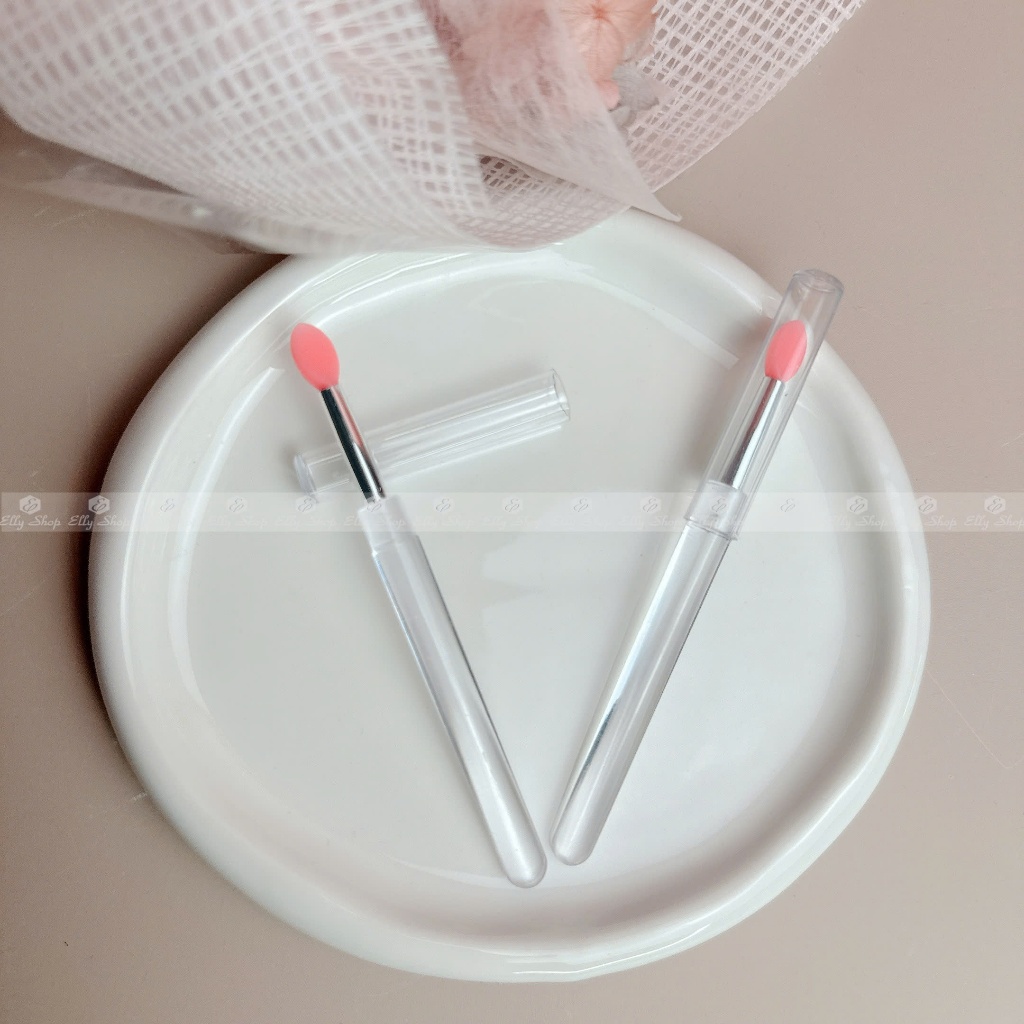Cọ Son môi Silicon Cán dài, có nắp
