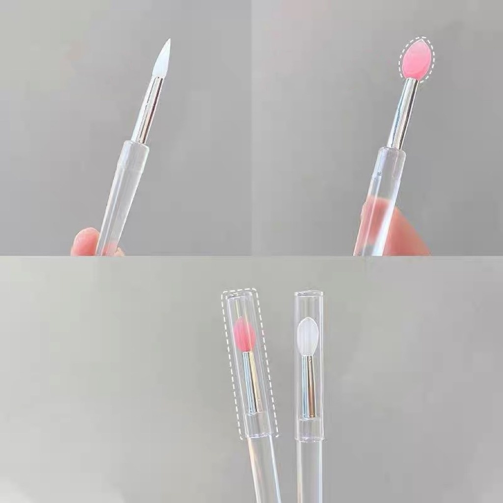 Cọ Son môi Silicon Cán dài, có nắp
