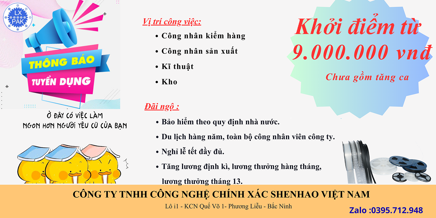 THÔNG BÁO TUYỂN DỤNG THÁNG 03.2026