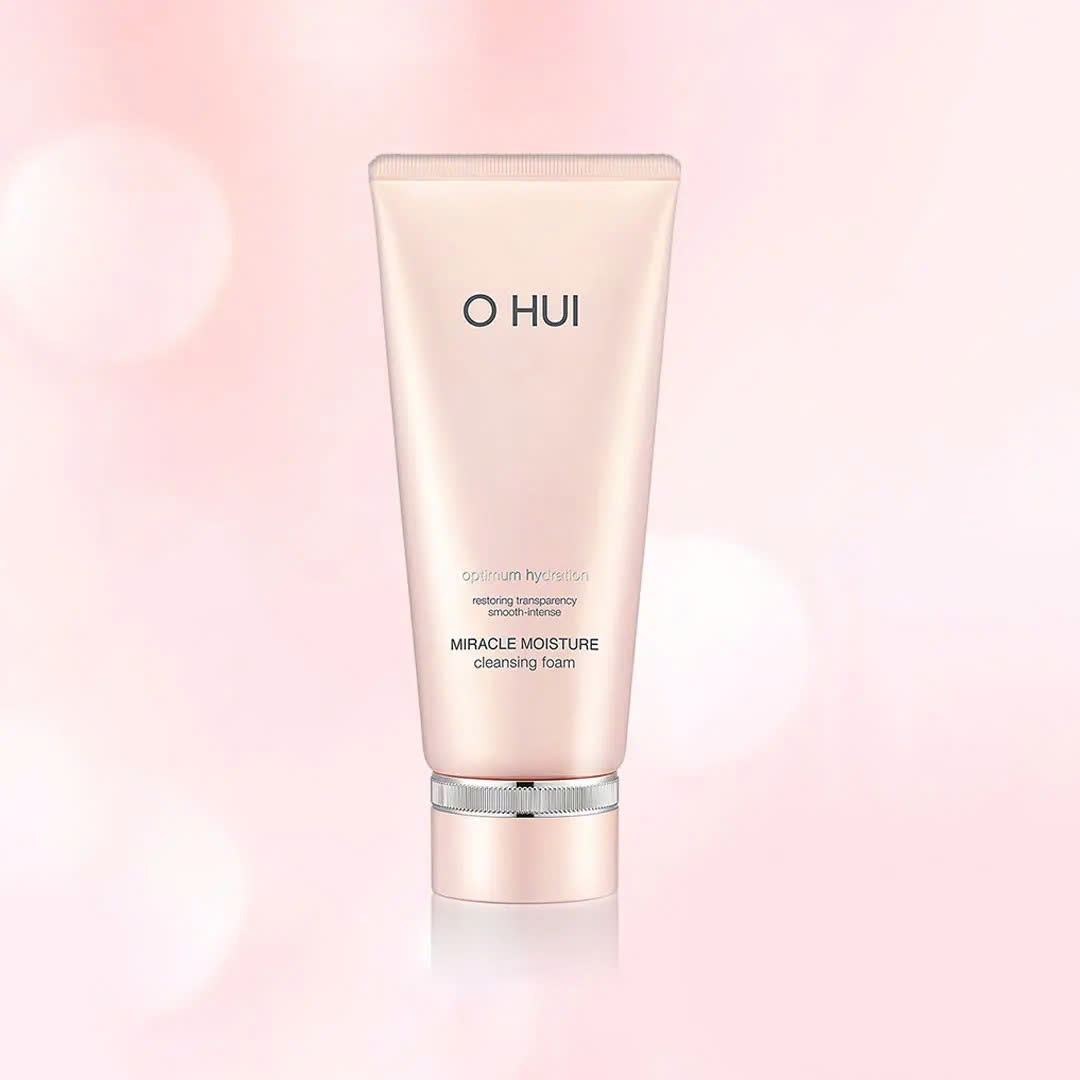 Set Sữa rửa mặt dưỡng ẩm OHUI Miracle Moisture Cleansing Foam 200ml + 100ml