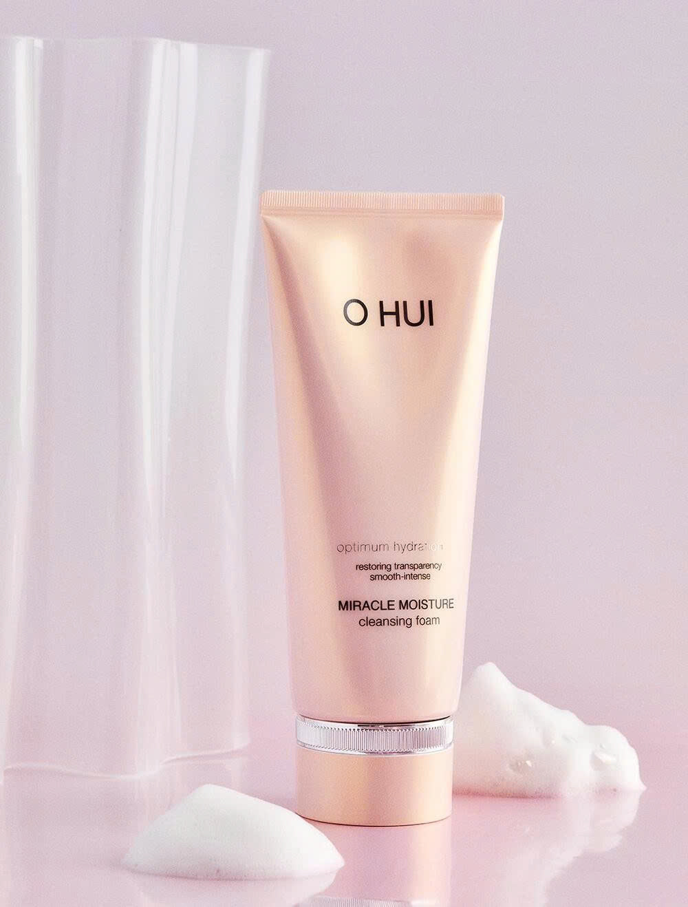 Set Sữa rửa mặt dưỡng ẩm OHUI Miracle Moisture Cleansing Foam 200ml + 100ml