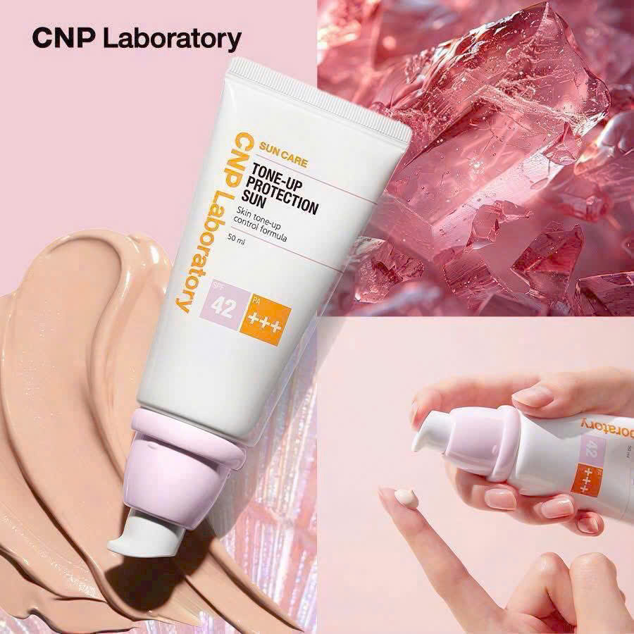 Set Kem Chống Nắng Nâng Tone CNP Laboratory Tone-Up Protection Sun SPF42 PA+++50ml + 31ml