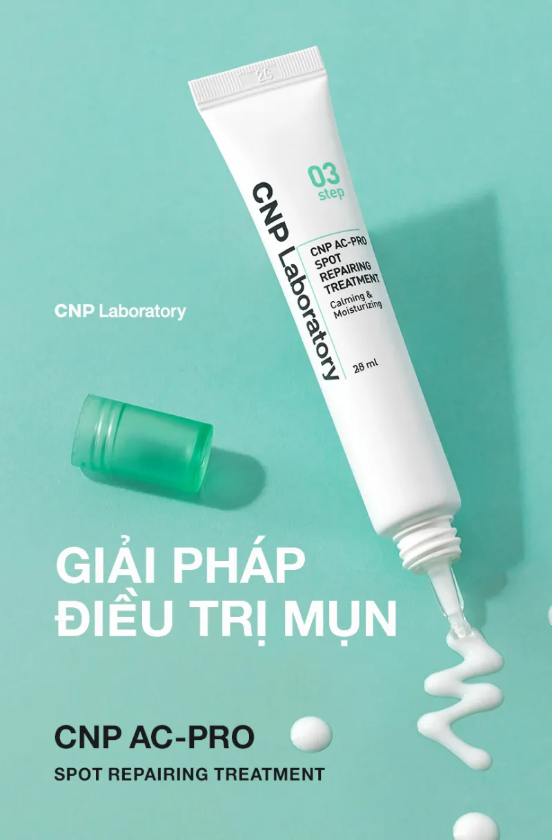 Tuýp chấm mụn viêm & vết thâm đỏ sau mụn CNP AC-PRO Repairing Treatment 25ml