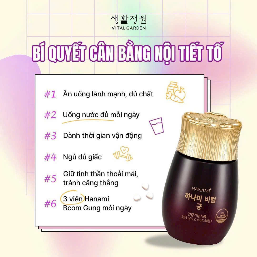 Viên Uống Chăm Sóc Sức Khỏe SHJW Hanami Bcom Gung 84 viên x 3 lọ - Bổ sung năng lượng – Giảm mệt mỏi – Dưỡng da, đẹp tóc, tăng đề kháng