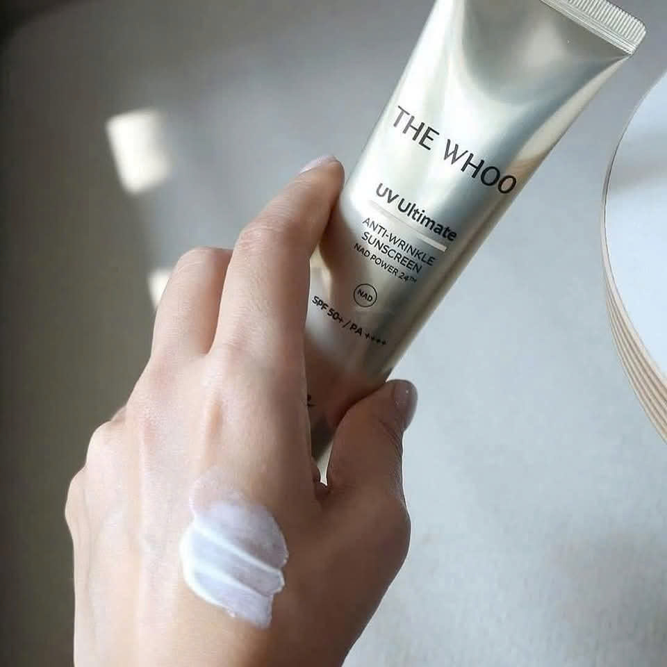 Set Kem chống nắng The Whoo UV Ultimate Anti-Wrinkle Sunscreen SPF 50+/PA ++++ cải thiện nếp nhăn