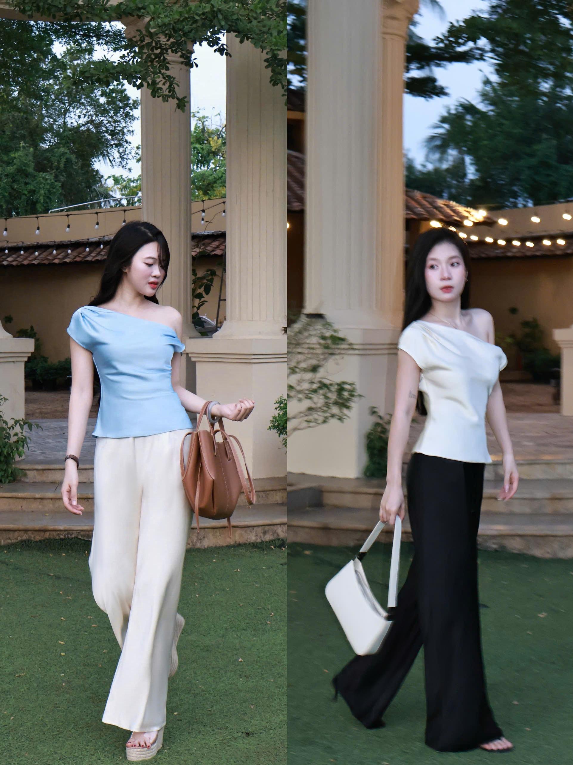|QUA-001| Quần Lụa Ống Suông Rộng Hàn Châu