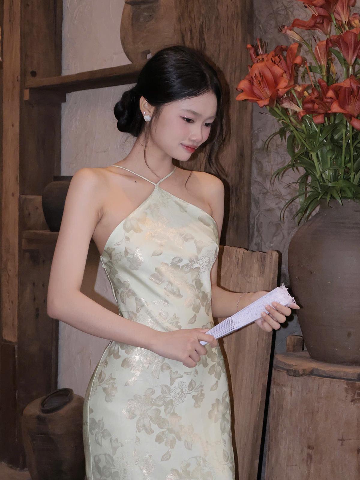 |DLD-030| THANH NHÃ Đầm Yếm Cột Dây