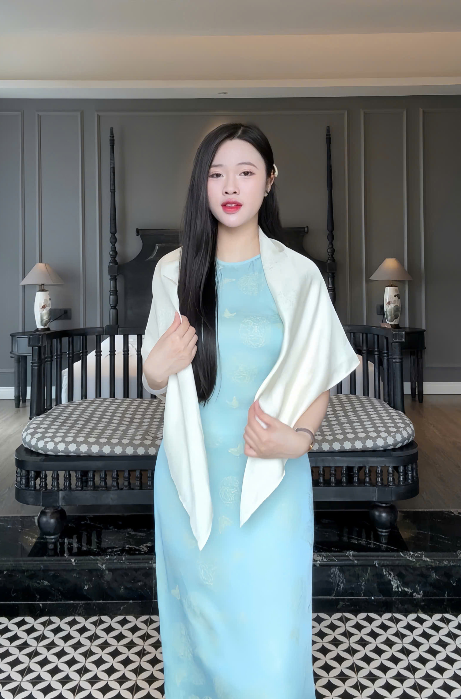|PK-007| Khăn vuông gấm 100x100