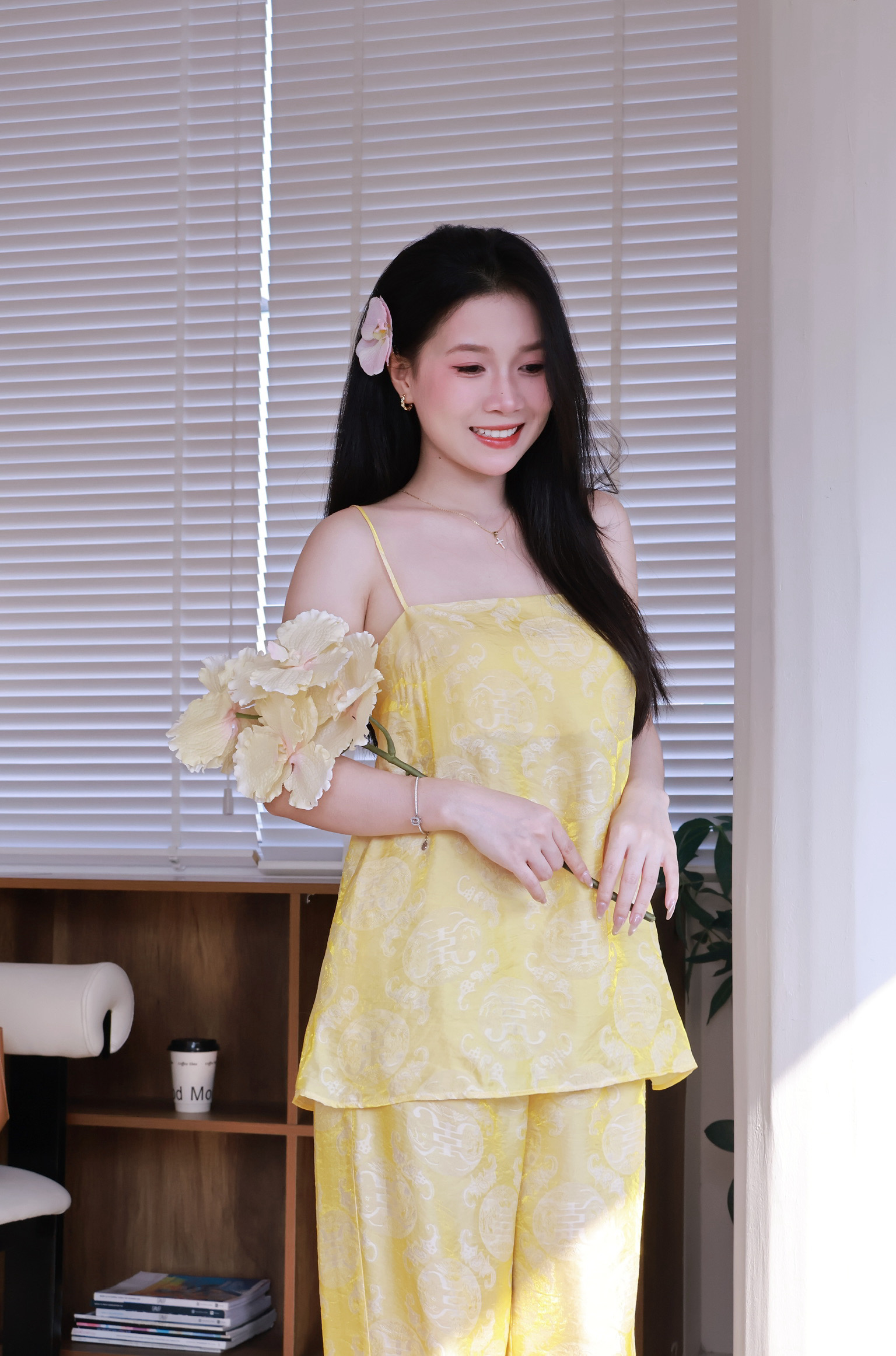 |SET-001| Thanh Hạ Set 2 Dây Mảnh Kèm Quần Ống Rộng