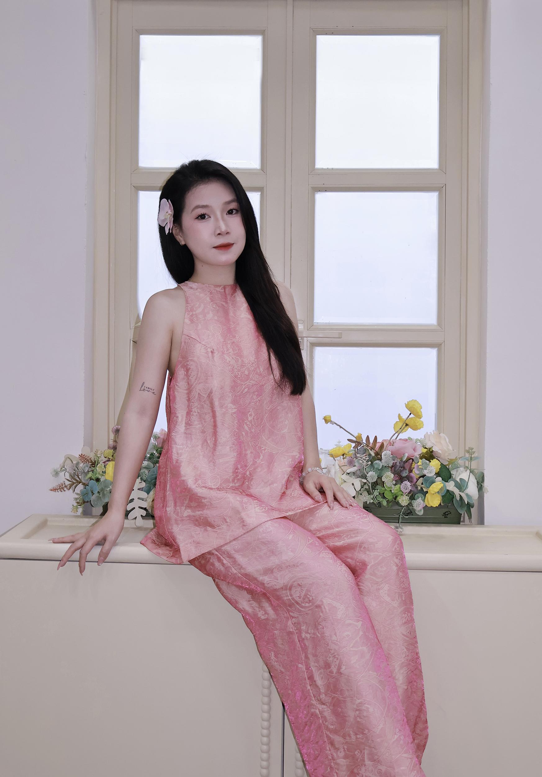 |SET-002| Thanh Chi Set Yếm Kèm Quần Ống Rộng