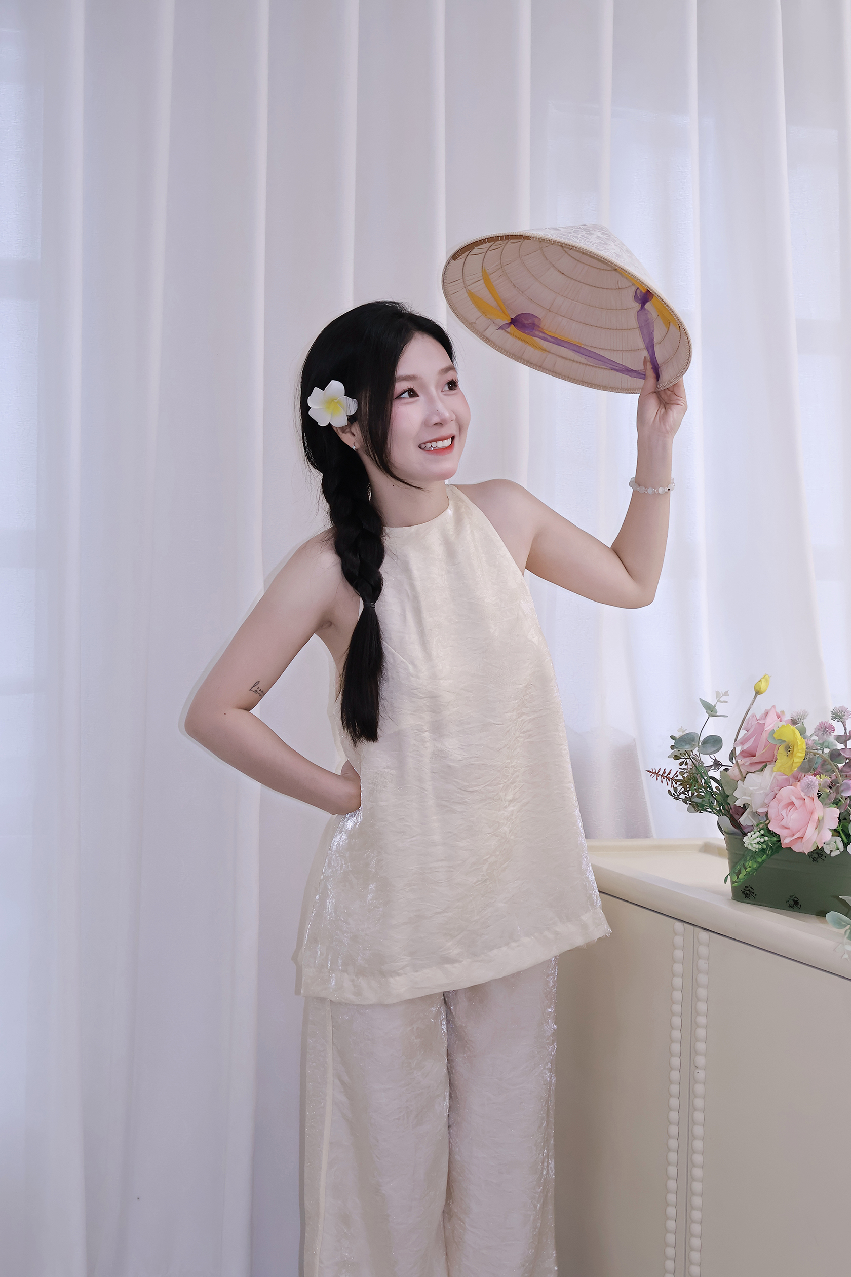 |SET-002| Thanh Chi Set Yếm Kèm Quần Ống Rộng