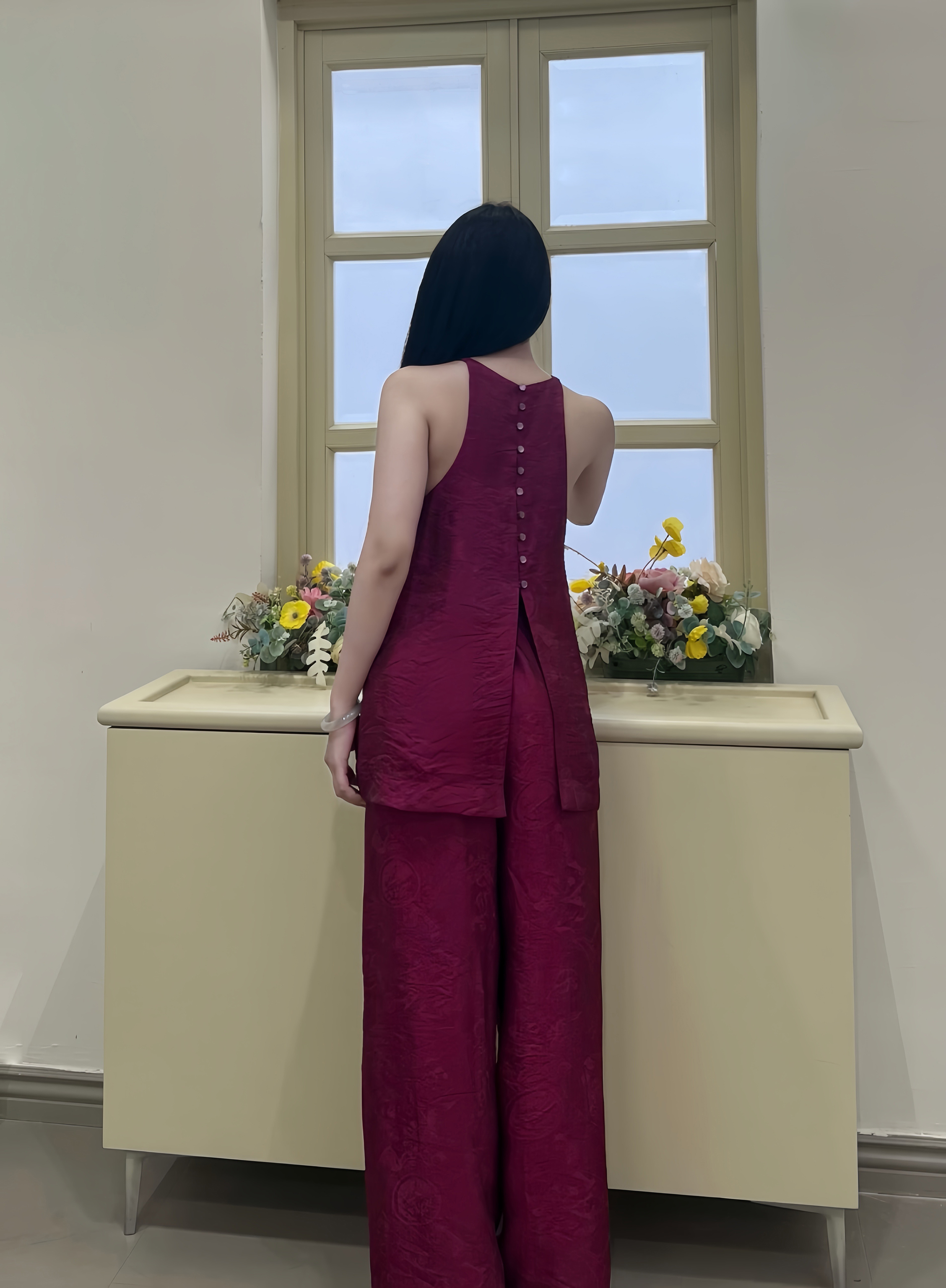 |SET-002| Thanh Chi Set Yếm Kèm Quần Ống Rộng