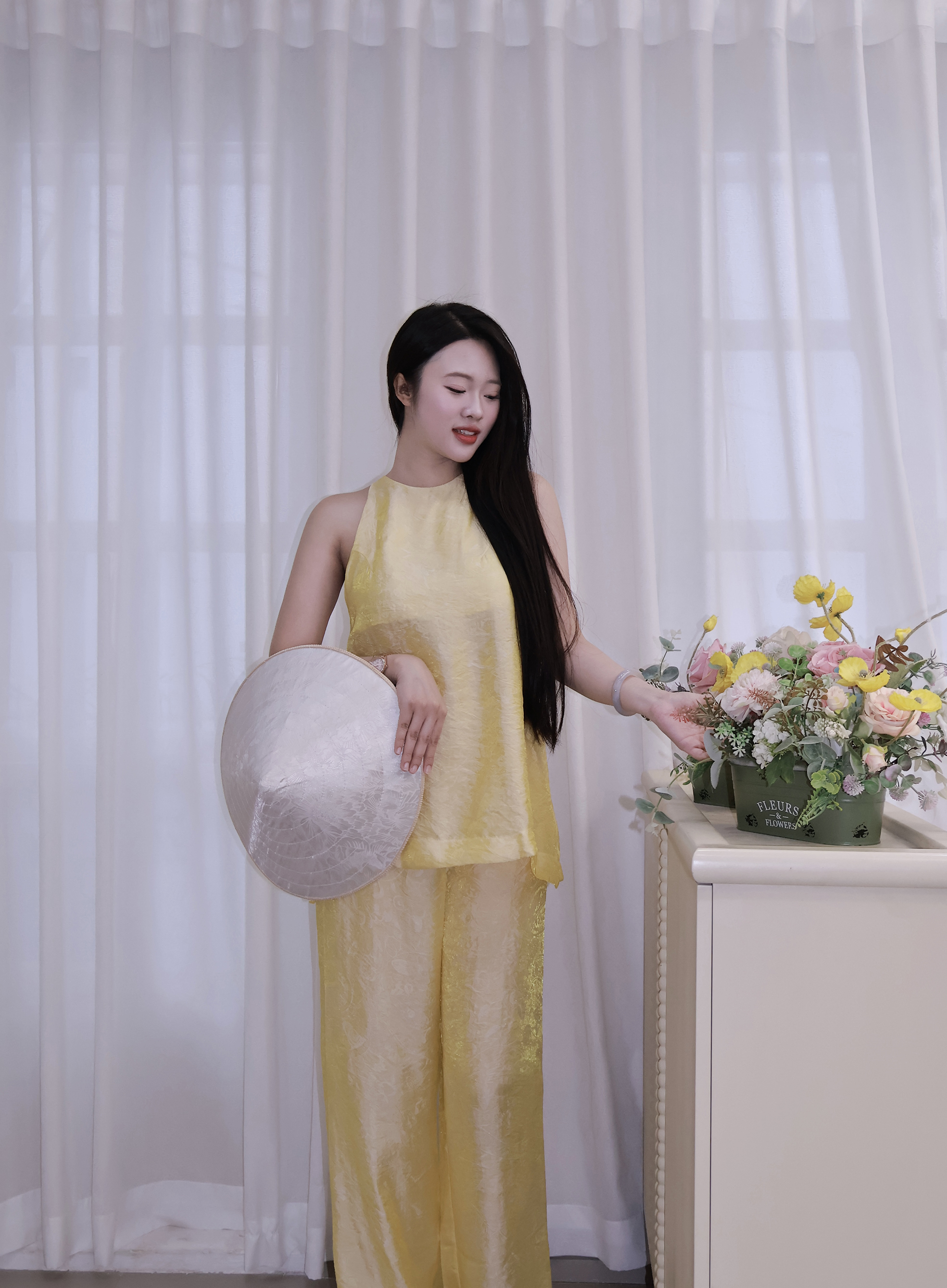 |SET-002| Thanh Chi Set Yếm Kèm Quần Ống Rộng