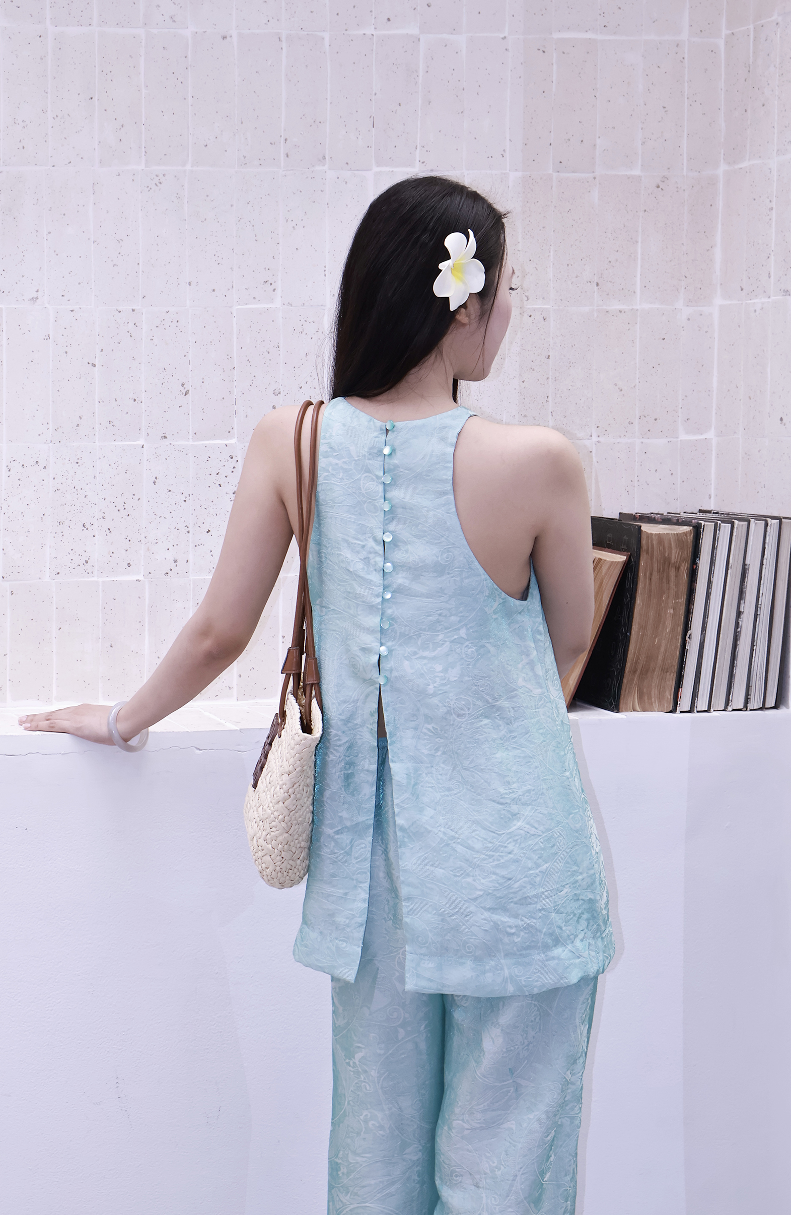 |SET-002| Thanh Chi Set Yếm Kèm Quần Ống Rộng