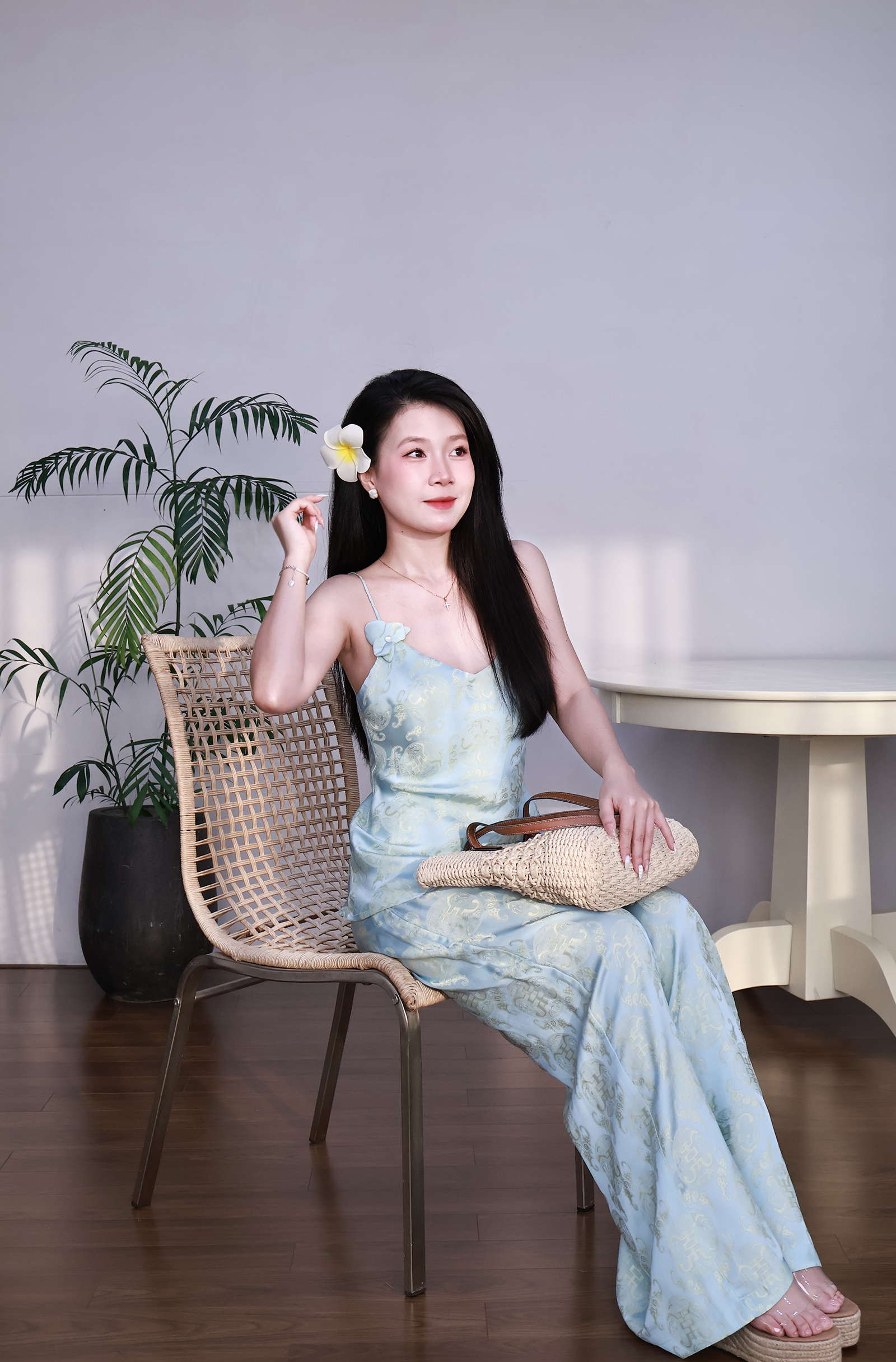 |SET-003| HẢI TƯỚC Set 2 Dây Cổ V Kèm Quần Ống Rộng