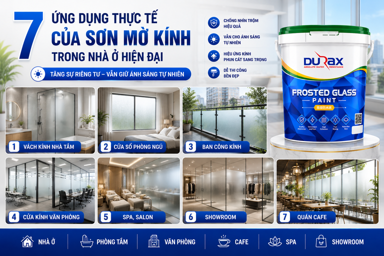 7 Ứng Dụng Thực Tế Của Sơn Mờ Kính Trong Nhà Ở Hiện Đại