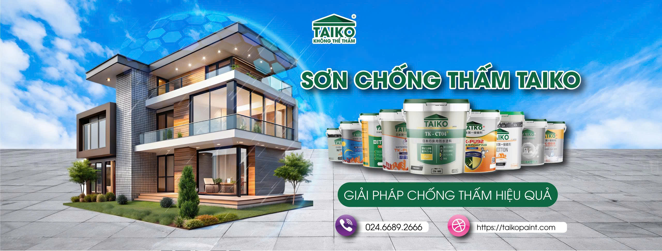 Bảng Giá Sơn Chống Thấm TAIKO Mới Nhất 2026 | Tư Vấn Chi Tiết