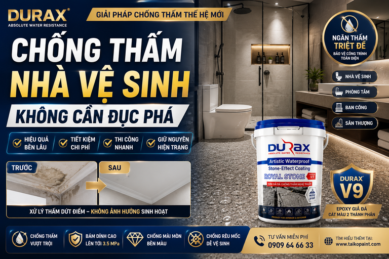Chống Thấm Nhà Vệ Sinh Không Cần Đục Phá – Giải Pháp Hiệu Quả 2026