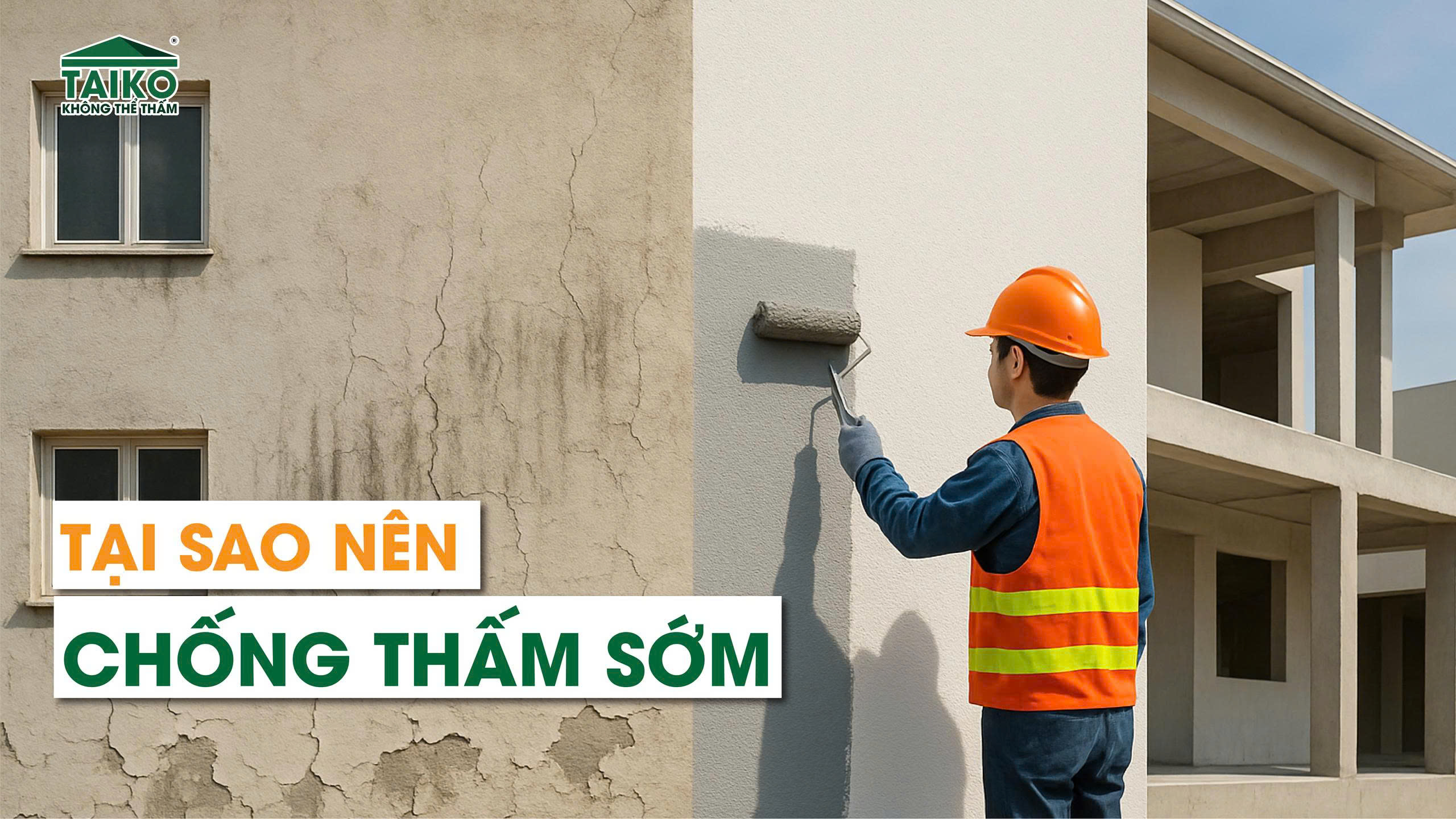 Thi Công Sơn Chống Thấm Tường Ngoài Nhà – Chống Rạn Nứt, Ẩm Mốc Từ Gốc