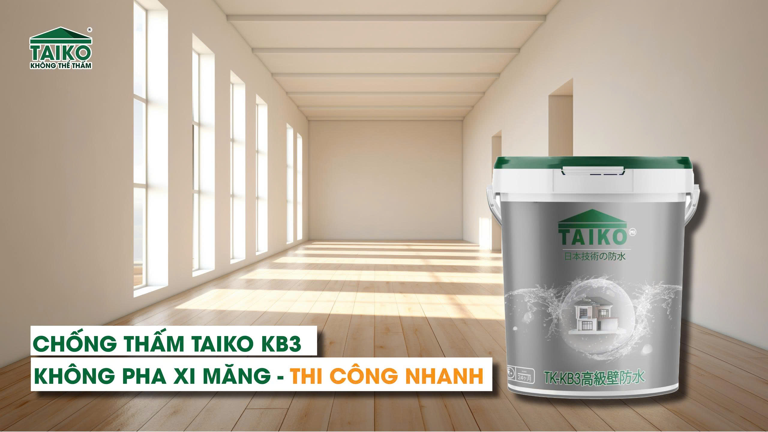 Hướng Dẫn Quy Trình Chống Thấm Tường Đứng, Mái Lộ Thiên Bằng TAIKO KB3