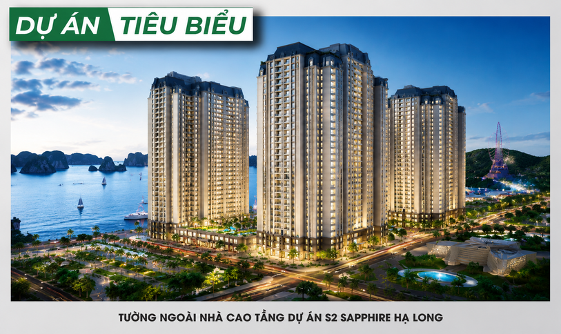 TAIKO KB3 Chống Thấm Tường Ngoài Nhà Cao Tầng | Dự Án S2 Sapphire Hạ Long