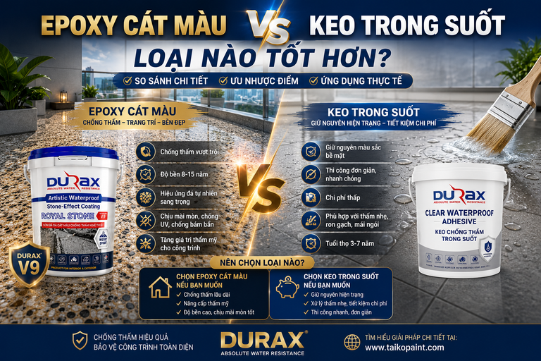 Epoxy Cát Màu Và Keo Trong Suốt Loại Nào Tốt Hơn? So Sánh Chi Tiết 2026