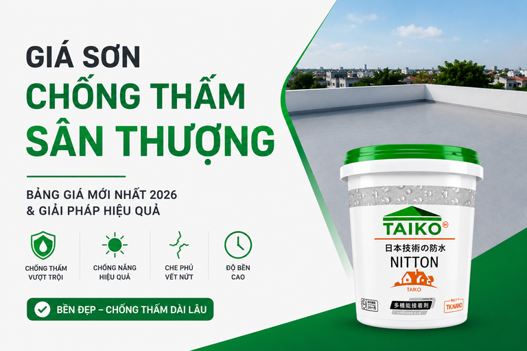 Giá Sơn Chống Thấm Sân Thượng Bao Nhiêu Năm 2026?