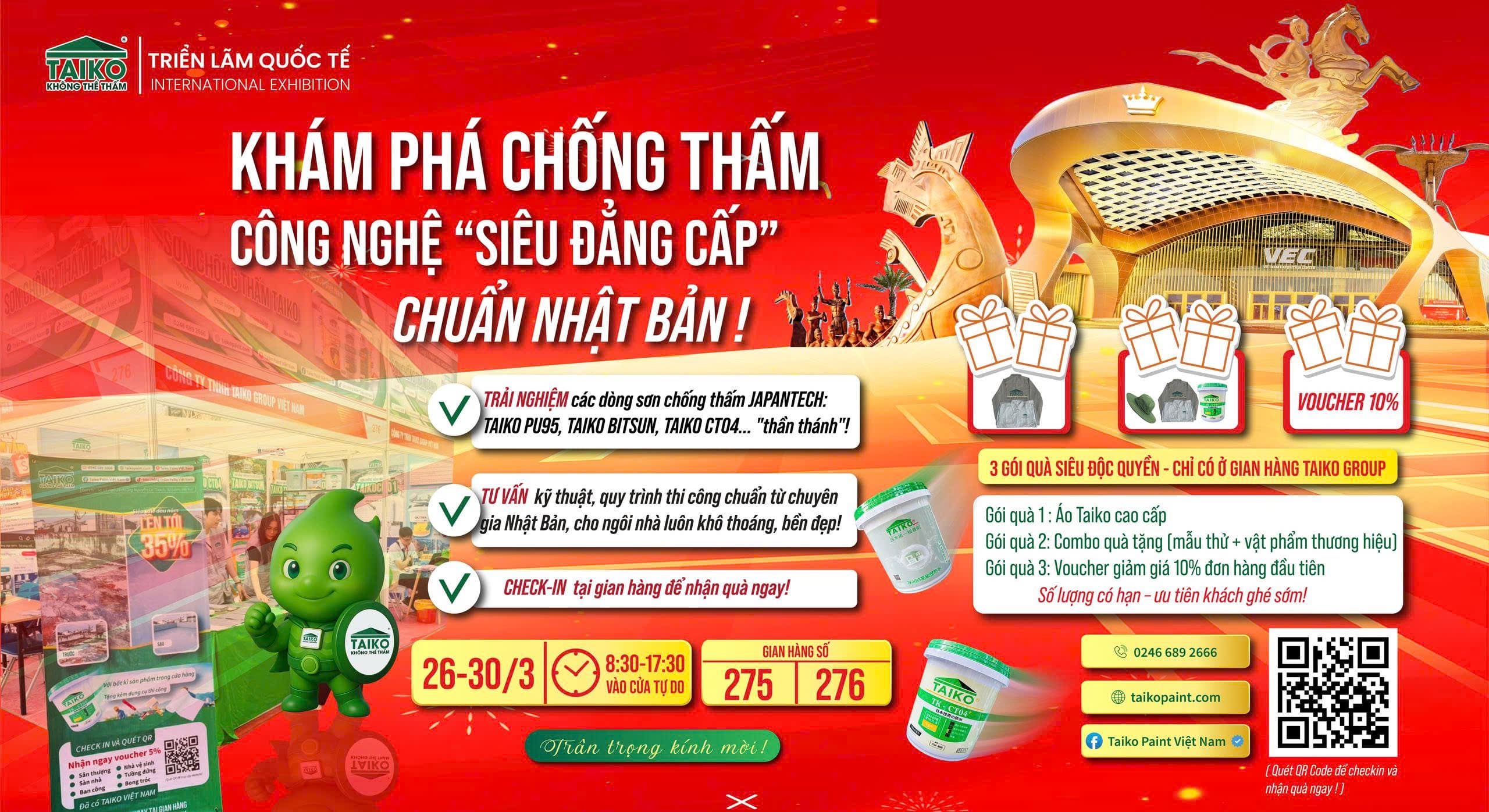 TAIKO GROUP Tại Vietbuild Hà Nội 2026 – Gian Hàng TAIKO Tại VEC Đông Anh