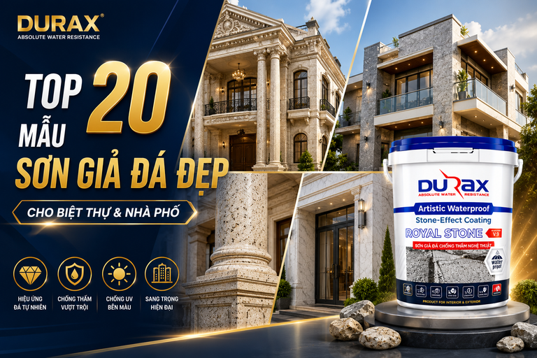 Top 20 Mẫu Sơn Giả Đá Đẹp Cho Biệt Thự Và Nhà Phố Được Ưa Chuộng Nhất 2026