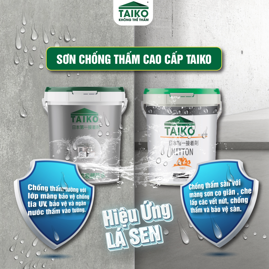 Hiệu Ứng Lá Sen Trên Sơn Chống Thấm TAIKO – Bí Quyết Bề Mặt Luôn Khô Thoáng, Sạch Đẹp